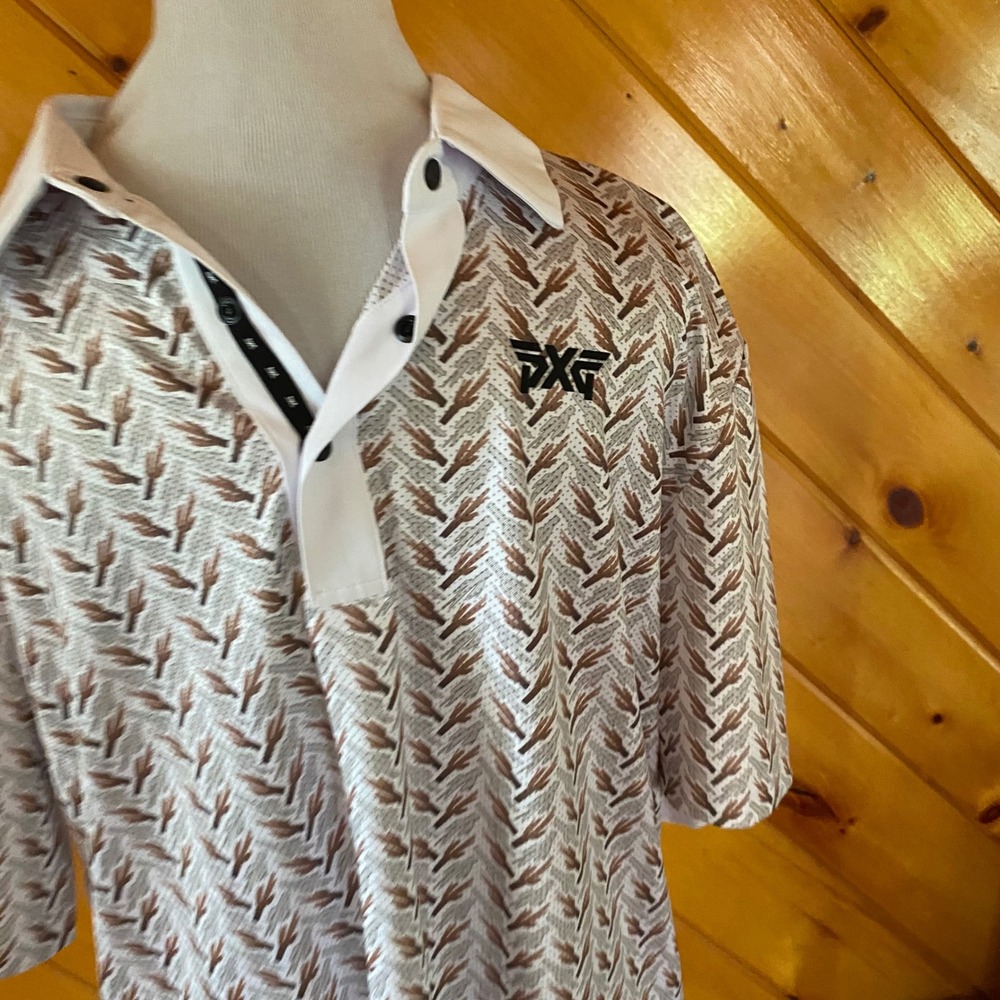 PXG NWT Men's Comfort Fit Saguaro Cactus Print Xtreme Golf Polo Shirt Small